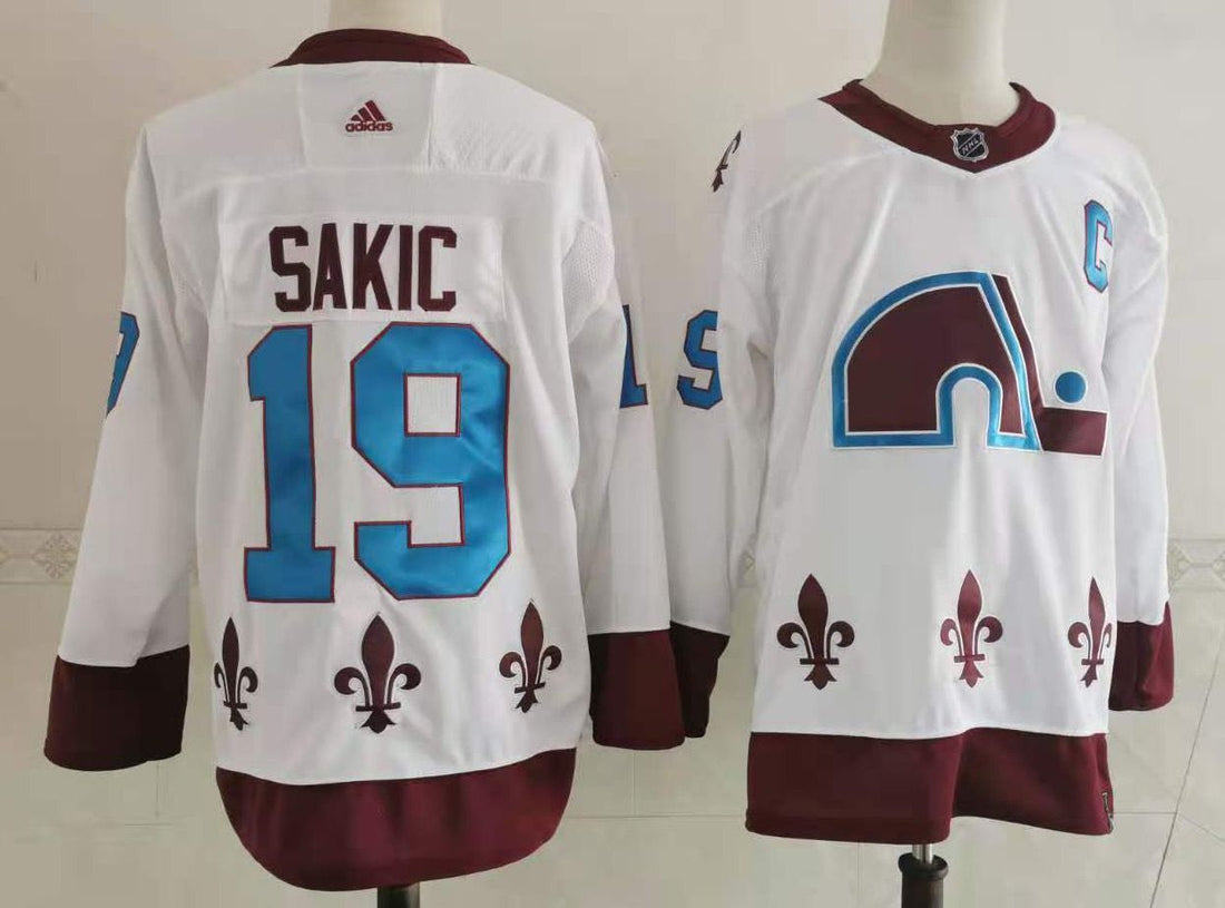 Joe Sakic Colorado Avalanche white Retro jersey