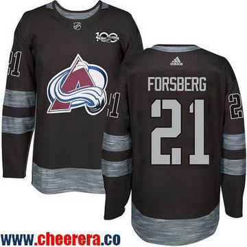 Peter Forsberg Colorado Avalanche black jersey