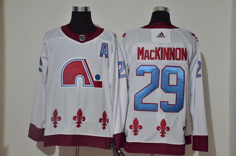 Nathan MacKinnon Colorado Avalanche white Reverse Retro jersey