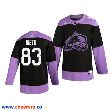 Matt Nieto Colorado Avalanche black jersey