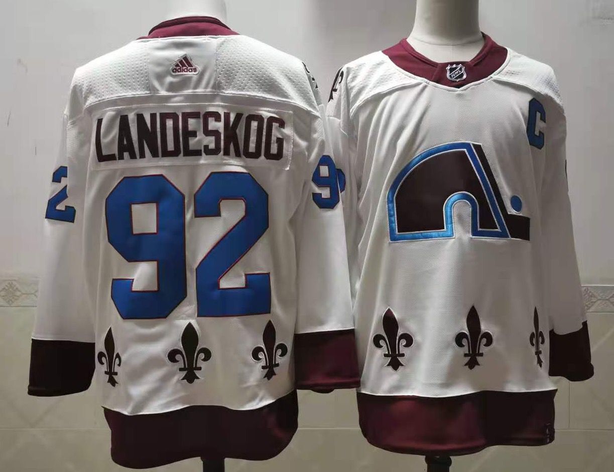 Gabriel Landeskog Colorado Avalanche white Retro jersey