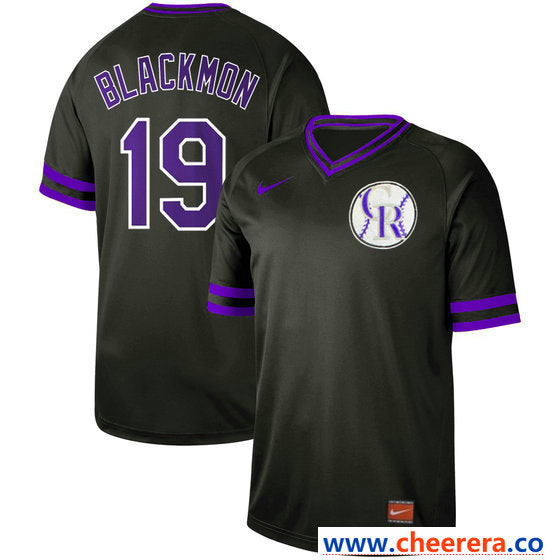 Charlie Blackmon Colorado Rockies black Legend jersey