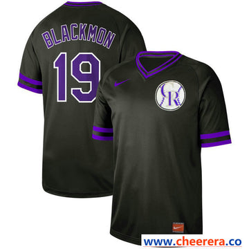Charlie Blackmon Colorado Rockies black Legend jersey