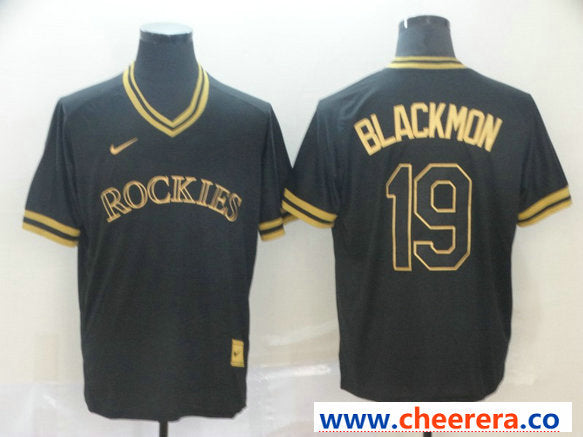 Charlie Blackmon Colorado Rockies black Legend jersey