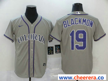 Charlie Blackmon Colorado Rockies gray jersey