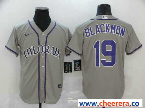 Charlie Blackmon Colorado Rockies gray jersey