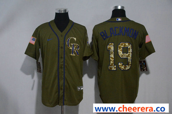 Charlie Blackmon Colorado Rockies olive jersey