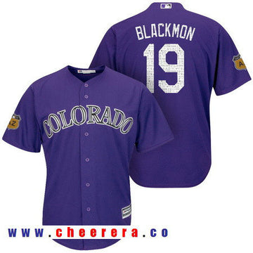 Charlie Blackmon Colorado Rockies purple jersey