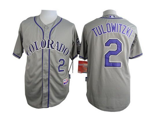 Troy Tulowitzki Colorado Rockies gray jersey