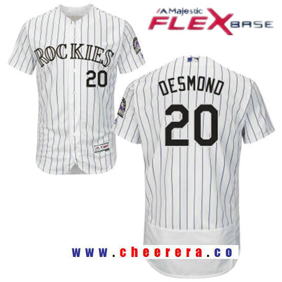 Ian Desmond Colorado Rockies white Home jersey