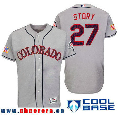Trevor Story Colorado Rockies gray Fashion jersey