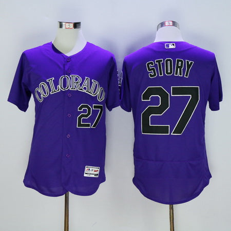 Trevor Story Colorado Rockies purple jersey