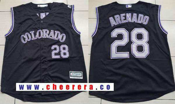 Nolan Arenado Colorado Rockies black jersey
