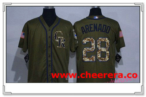 Nolan Arenado Colorado Rockies green Salute To Service jersey