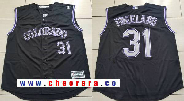 Kyle Freeland Colorado Rockies black jersey
