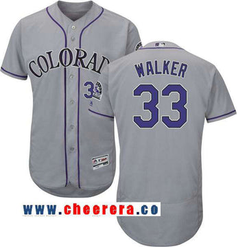 Larry Walker Colorado Rockies gray Road jersey