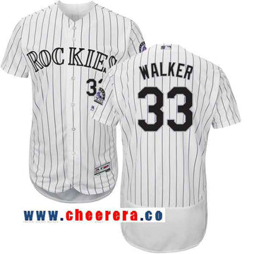 Larry Walker Colorado Rockies white Home jersey