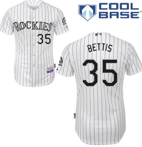 Chad Bettis Colorado Rockies white Home jersey