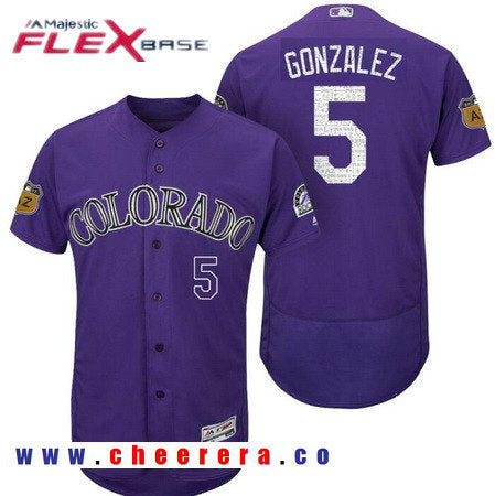 Carlos Gonzalez Colorado Rockies purple jersey