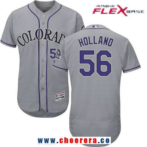 Greg Holland Colorado Rockies gray Road jersey