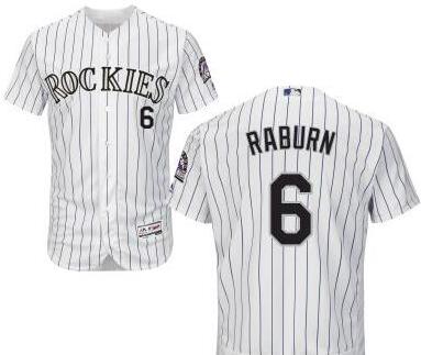 Ryan Raburn Colorado Rockies white Home jersey