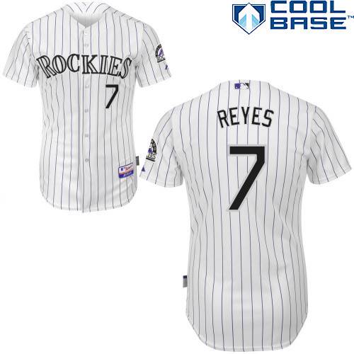 Jose Reyes Colorado Rockies white Home jersey