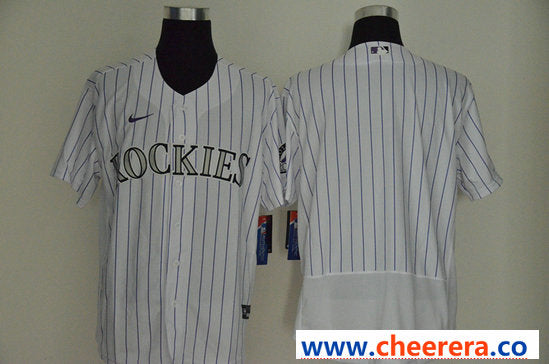 Custom Colorado Rockies white jersey