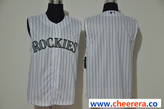 Custom Colorado Rockies white jersey