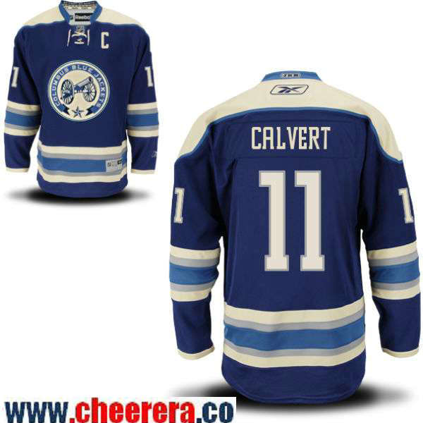 Jack Johnson Reebok Columbus Blue Jackets navy Alternate jersey