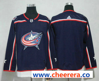 Custom Columbus Blue Jackets navy jersey
