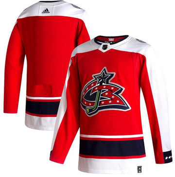 Custom Columbus Blue Jackets red Reverse Retro jersey