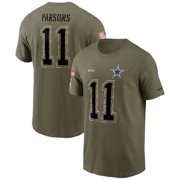 Micah Parsons Dallas Cowboys olive Salute To Service jersey