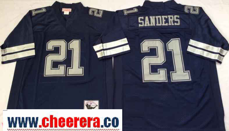 Deion Sanders Dallas Cowboys navy Throwback jersey