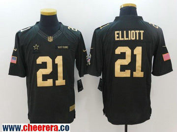 Ezekiel Elliott Dallas Cowboys anthracite Salute To Service jersey