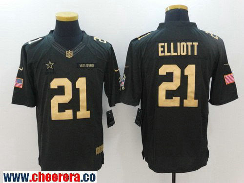 Ezekiel Elliott Dallas Cowboys anthracite Salute To Service jersey