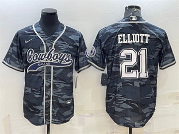Ezekiel Elliott Dallas Cowboys gray Camo jersey