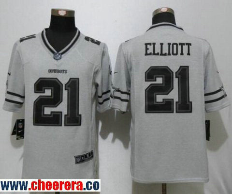 Ezekiel Elliott Dallas Cowboys gray Limited jersey