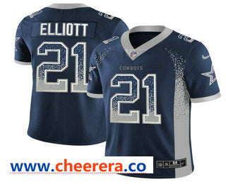 Ezekiel Elliott Dallas Cowboys navy Color Rush jersey
