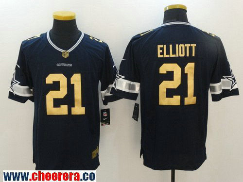 Ezekiel Elliott Dallas Cowboys navy Limited jersey