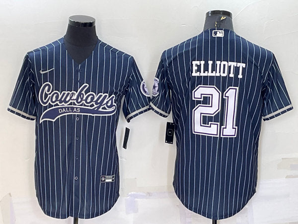 Ezekiel Elliott Dallas Cowboys navy jersey