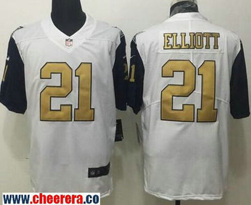 Ezekiel Elliott Dallas Cowboys white Color Rush jersey
