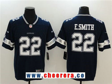 Emmitt Smith Dallas Cowboys navy Vapor jersey