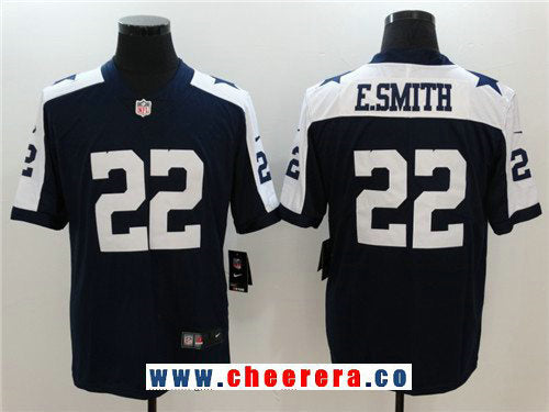 Emmitt Smith Dallas Cowboys navy Vapor jersey