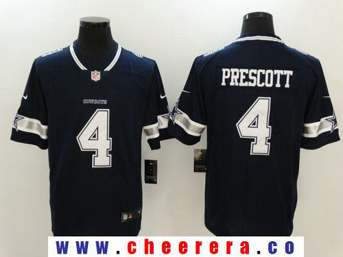 Dak Prescott Dallas Cowboys navy Vapor jersey