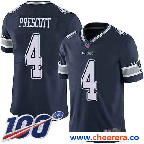 Dak Prescott Dallas Cowboys navy Vapor jersey