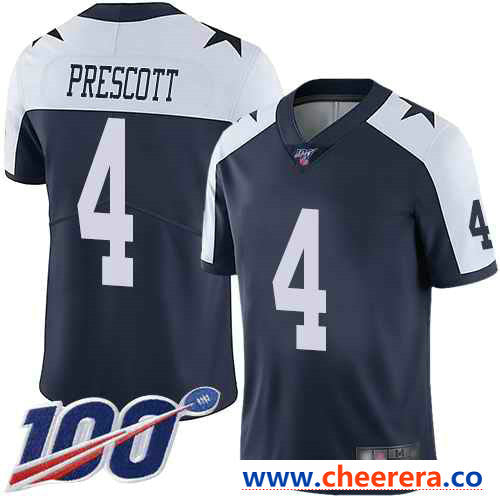 Dak Prescott Dallas Cowboys navy Vapor jersey