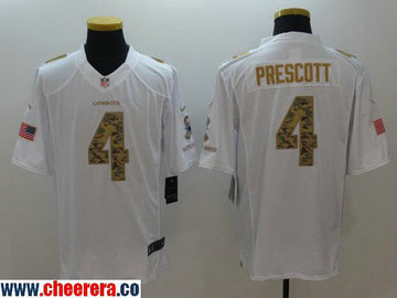 Dak Prescott Dallas Cowboys white Salute To Service jersey