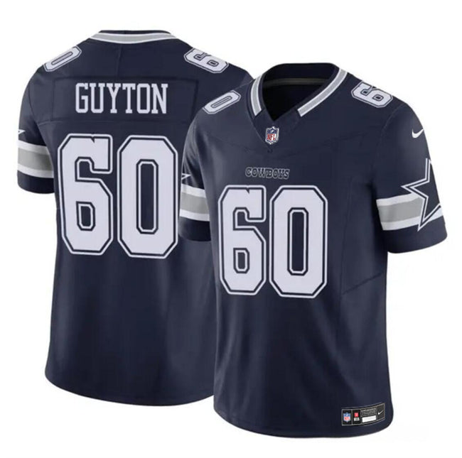 Tyler Guyton Dallas Cowboys navy Vapor jersey