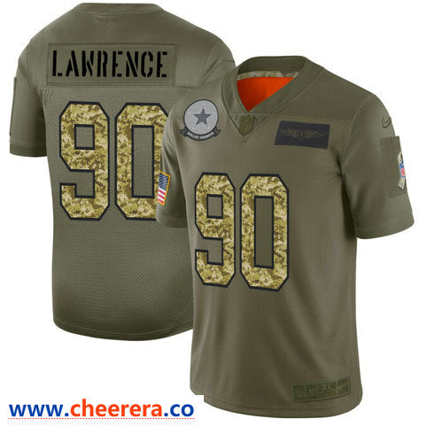 Demarcus Lawrence Dallas Cowboys olive Salute To Service jersey