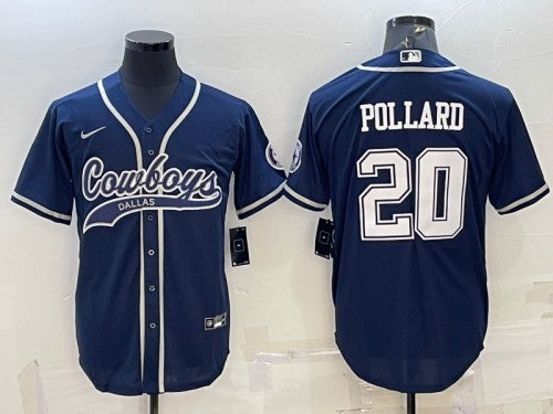 Tony Pollard Dallas Cowboys navy jersey